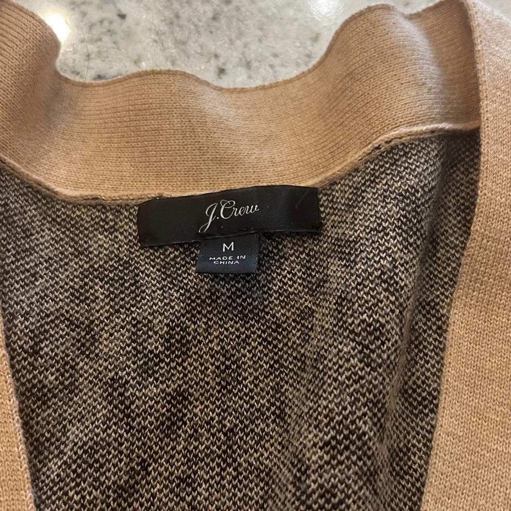 J. Crew leopard long cardigan size M - Picture 3 of 5